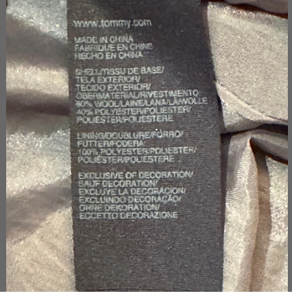 Tommy Hilfiger Women's SZ M Wool Blend Removable Hood  Toggle Coat Grey - Picture 9 of 10